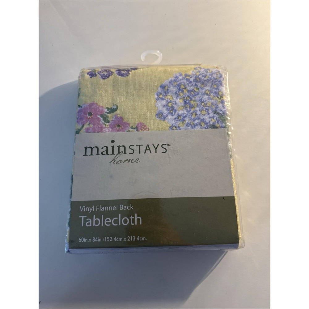 Mainstays Home Tablecloth Vinyl Flannel Back 60"x84" oval 39070 Spring Floral